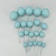 Tortendeko Kugeln | Mini Bälle Tortendeko Ballon | Kuchen Ball Topper | Deko Schaum Ball | Bälle Cake Topper 20 stück Babyblau - KN272 - Mytortenland
